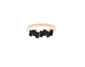 <p>The perfect accessory for everyday, these black spinel baguettes feel luxurious yet understated. </p><p>Rose gold and black spinel ring, about £335, Suzanne Kalan</p><p><a class="link " href="https://suzannekalan.com/collections/14k-rings/products/black-spinel-amalfi-wave-band-rg" rel="nofollow noopener" target="_blank" data-ylk="slk:SHOP NOW;elm:context_link;itc:0;sec:content-canvas">SHOP NOW</a></p>