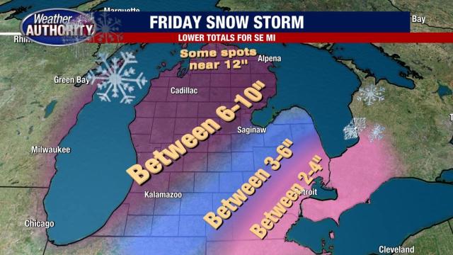 Green Bay expected to get about 2 to 4 inches of snow early Friday