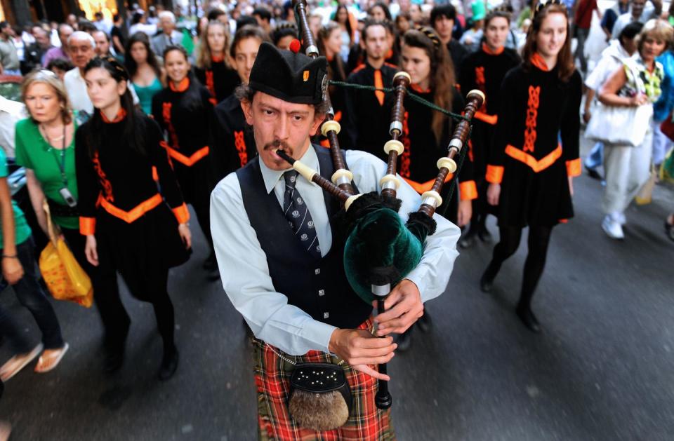 <p>There are 500,000 Irish or inhabitants (of Irish descent) in Argentina and it shows during their <a href="https://wander-argentina.com/st-paddys-day-celebrations-in-buenos-aires/" rel="nofollow noopener" target="_blank" data-ylk="slk:St. Patrick's Day parade;elm:context_link;itc:0;sec:content-canvas" class="link ">St. Patrick's Day parade</a> in Buenos Aires on March 17. A mass is held the same day at the Basilica of Our Lady of Luján. </p>