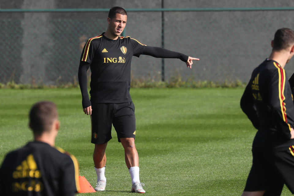 The Chelsea star spent Thursday training with his Belgium teammates