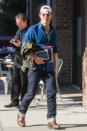 Matthew McConaughey heads to The Greenwich Hotel with a copy of the famous self-improvement book <em>Make Your Bed</em> by William H. McRaven on Thursday in N.Y.C.