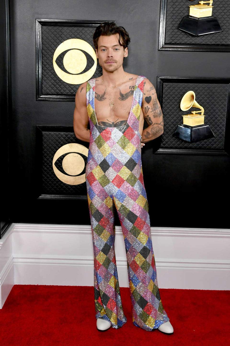 LOS ANGELES, CALIFORNIA - FEBRUARY 05: (FOR EDITORIAL USE ONLY) Harry Styles attends the 65th GRAMMY Awards on February 05, 2023 in Los Angeles, California. (Photo by Jon Kopaloff/WireImage)