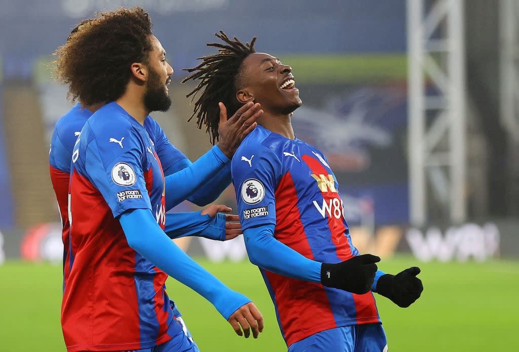 Eze celebrates for Crystal Palace (POOL/AFP via Getty Images)