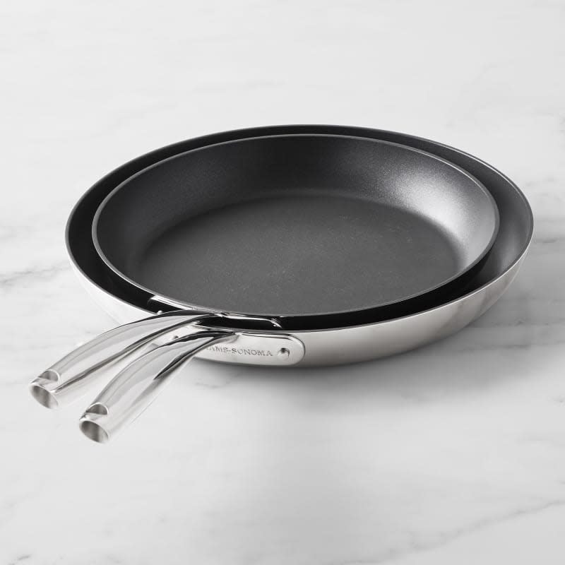 Williams Sonoma Stainless-Steel Nonstick French Skillet Fry Set