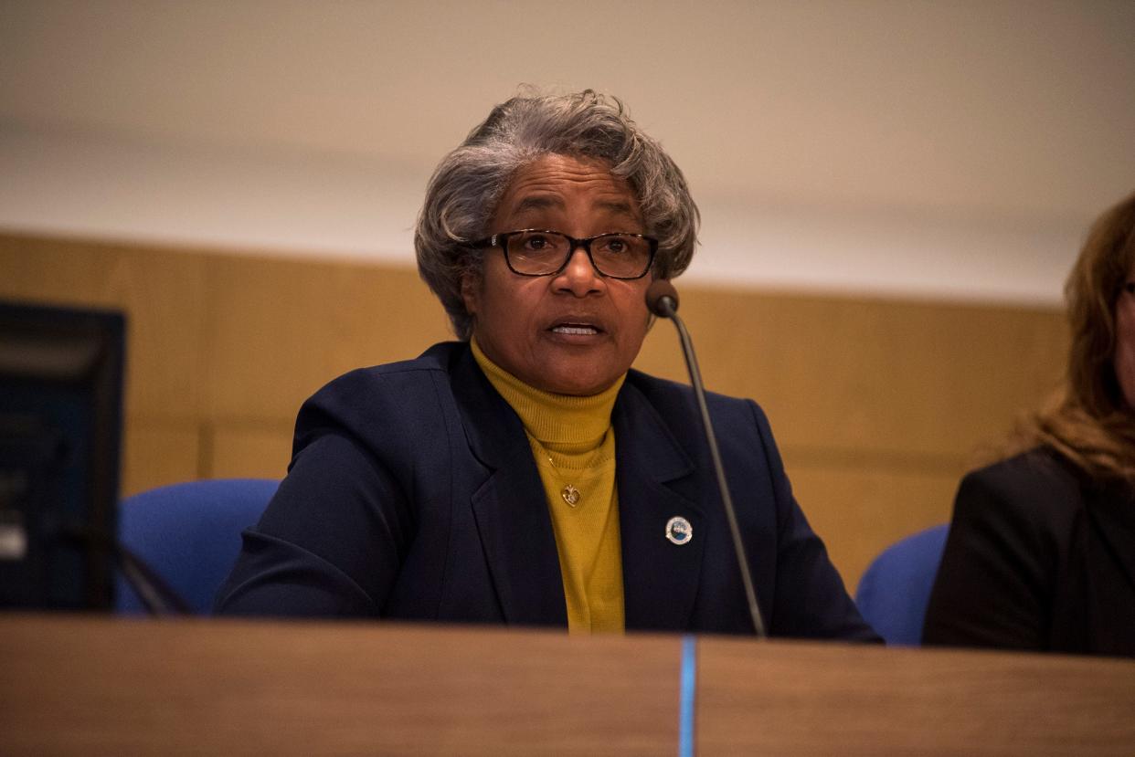 Port Huron City Council candidate Anita Ashford speaks at a candidate forum Tuesday, Oct. 23, 2018, at the Municipal Office Center in Port Huron.