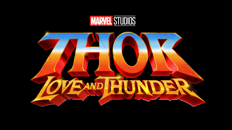 Marvel Studios Thor: Love and Thunder movie logo.