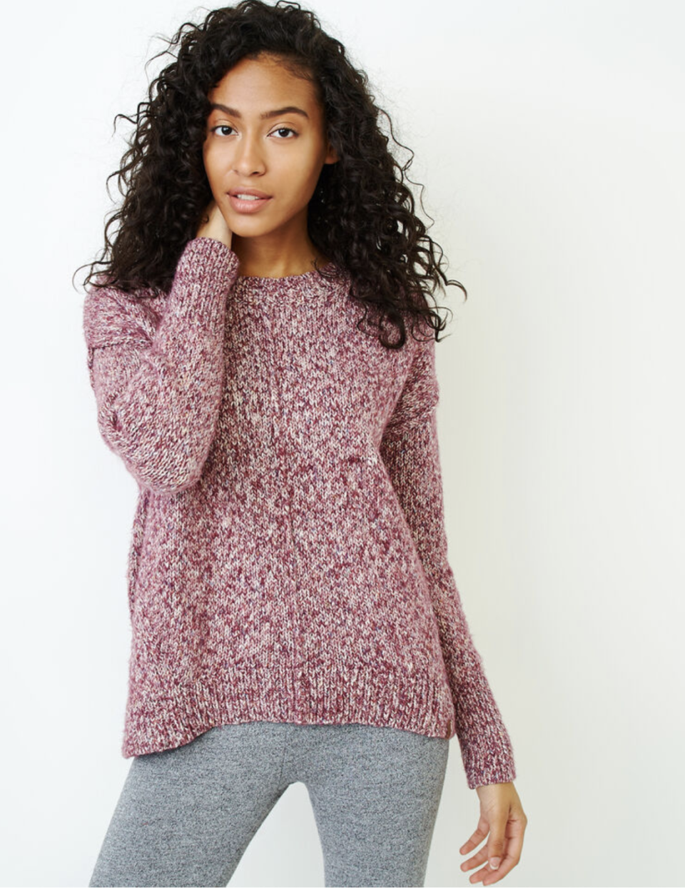 Moss Crew Sweater. Image via Roots.