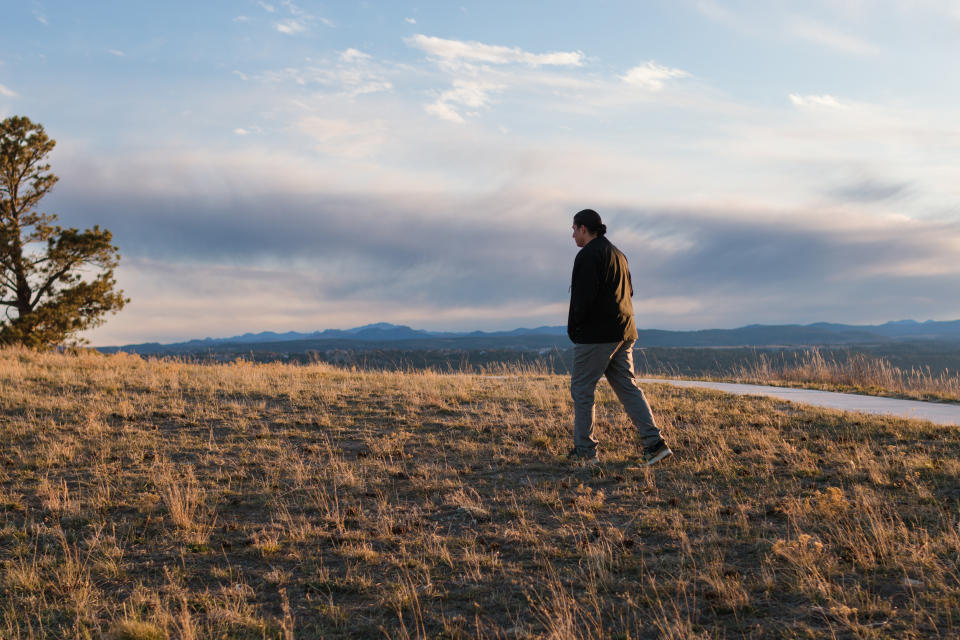 Lakota Language Teacher Ray Taken Alive on April 17, 2022. (Tara Rose Weston for NBC News)