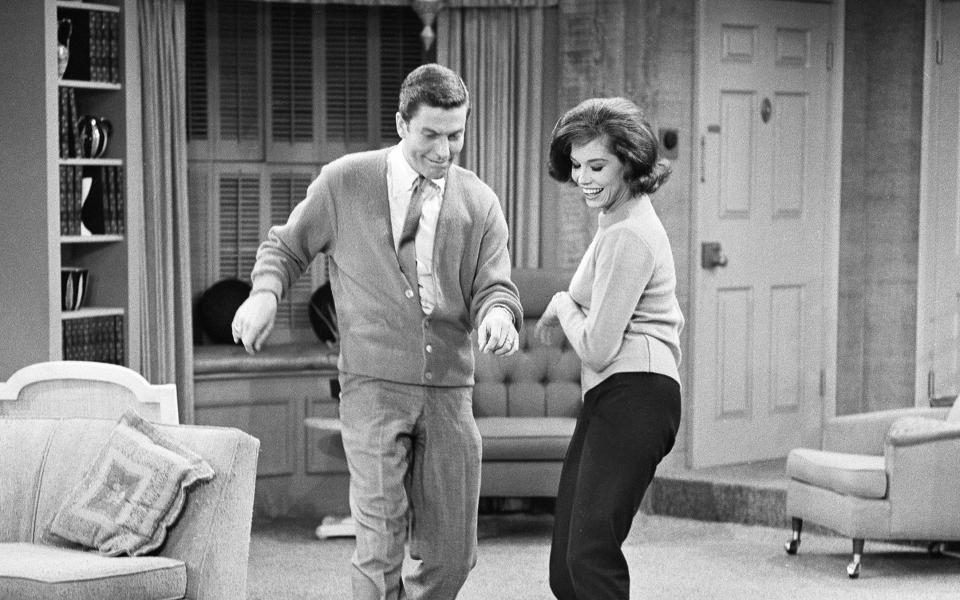 Dick Van Dyke and Mary Tyler Moore in The Dick Van Dyke Show (1962) - Getty