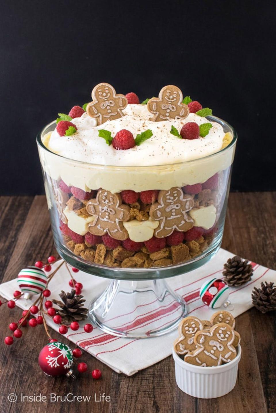 No-Bake Eggnog Cheesecake Trifle