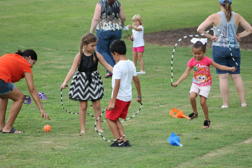 The 2018 Park Hop closing ceremony was held Thursday, Aug. 9, at Legacy Park in Greenville. Sponsored by LiveWell Greenville, the event featured games and activities, prizes, and a visit by the Greenville City Fire Department before rain moved in. Participants celebrated winning prizes during the summer-long scavenger hunt held at city parks.