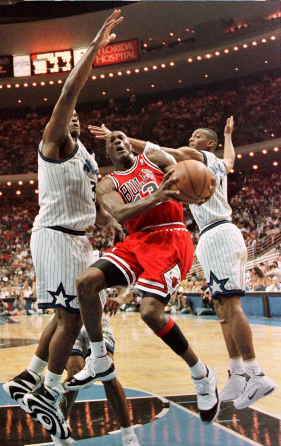Shaq and Penny got the best of MJ, then took over after he left. (Andi Marks/AFP via Getty Images)