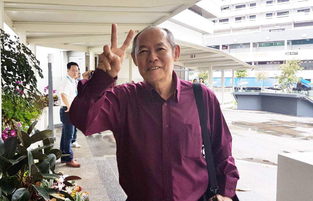 Gan Thean Soo arriving at court on Friday, 17 November 2017. Photo: Koh Wan Ting/Yahoo News Singapore