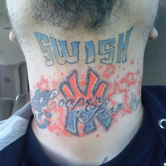 New York Knicks fan treats himself to J.R. Smith neck tattoo (Photo)