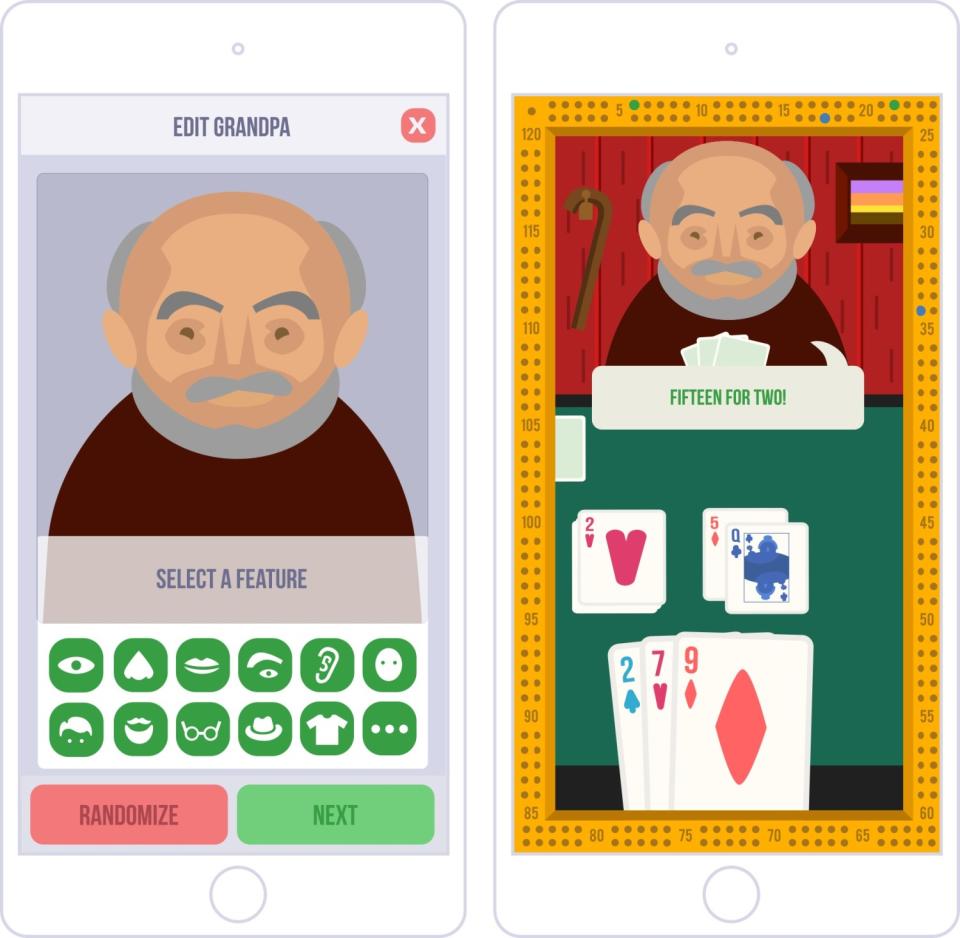 "Cribbage With Grandpas" offers constant problem-solving to keep the mind occupied.