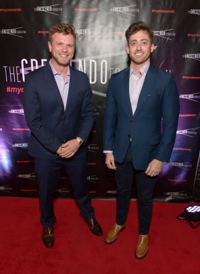 Ryan Smith and Allen Cheney attend the Crescendo Book Launch at WO Smith School on May 30, 2019 in Nashville, Tennessee.