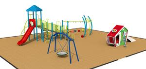 Rendering of playground equipment to be installed at Walsh Park in Mobile, Ala.