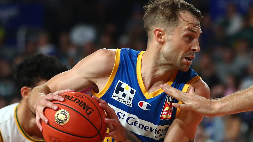 Nathan Sobey dropped 14 points in 21 minutes as the Brisbane Bullets claimed a crucial NBL win over Tasmania. (Photo by Chris Hyde/Getty Images)