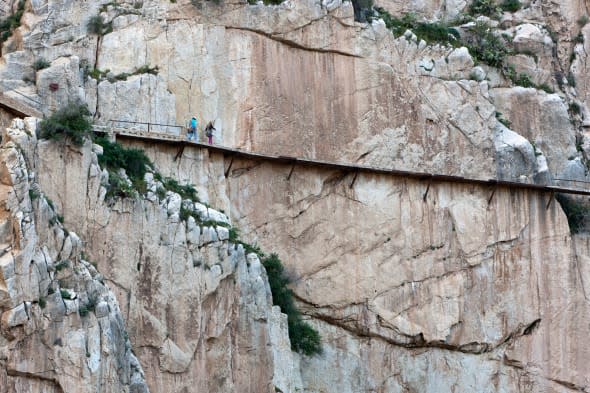 El Caminito del Rey, or King's little pathway. El Chorro. Andalucia, Spain