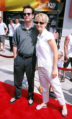 Matthew Perry looks absolutely thrilled to be with Helen Hunt at the Orange County premiere of Disney's The Kid