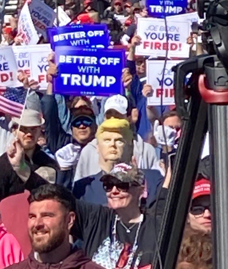 Trump fans show their support on Saturday, May 11, in Wildwood.