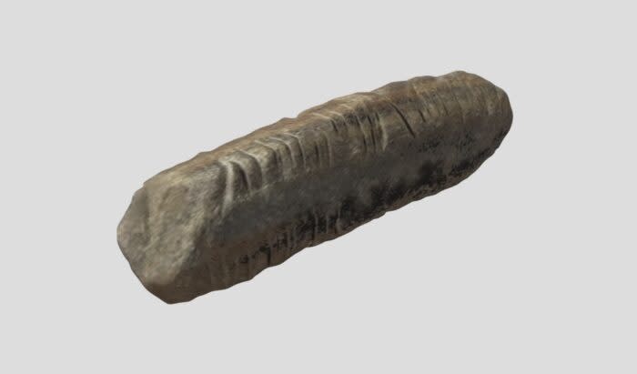 A 3D rendering of the stone