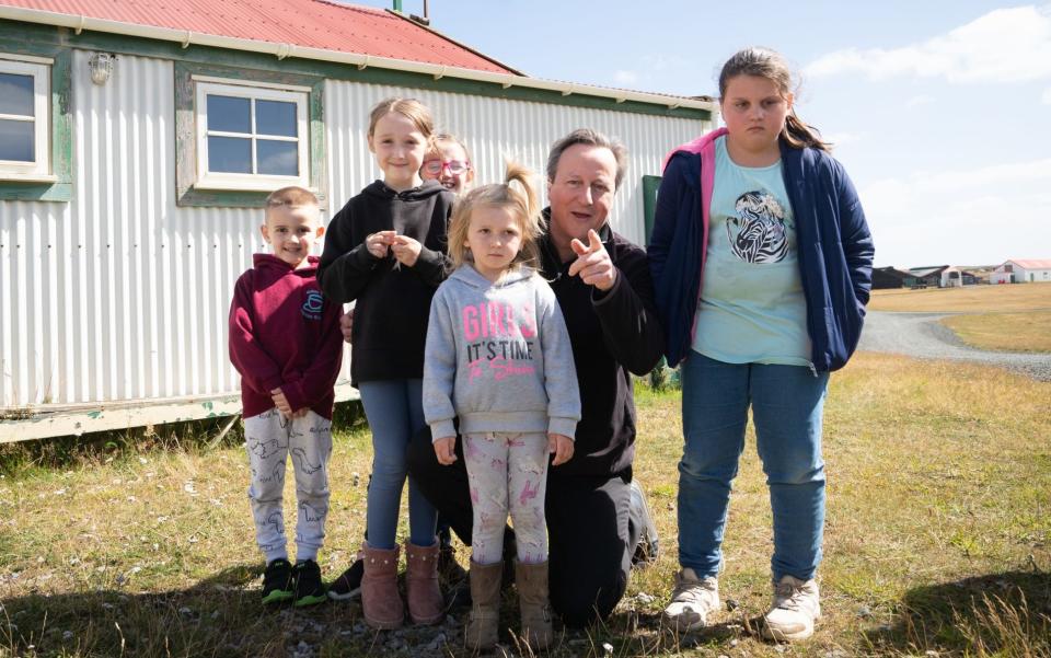 Lord Cameron in the Falklands