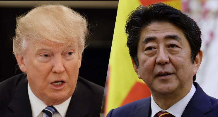 President Trump and Japanese Prime Minister Shinzo Abe