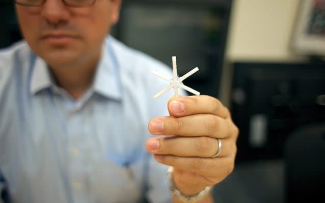 The star-shaped pill folds up so it can be swallowed then opens up once in the stomach - MIT