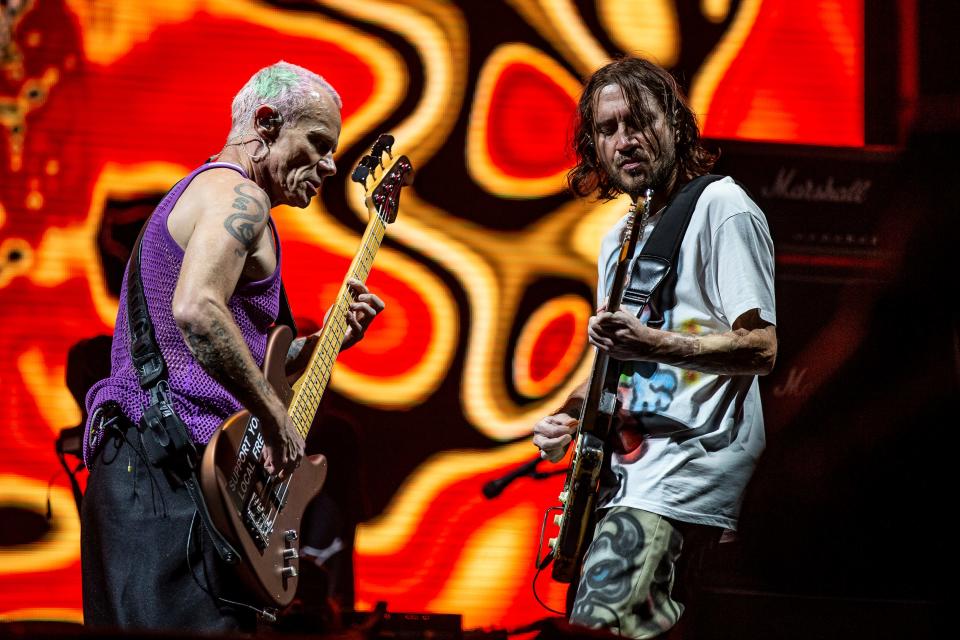 The Red Hot Chili Peppers closed out the 2022 Louder Than Life music festival in Louisville, Ky. on Sunday, September 25, 2022