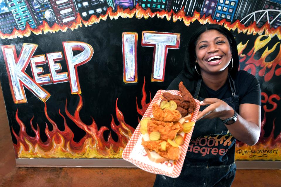 Aqui Hines, owner and founder of 400 Degrees hot chicken. 