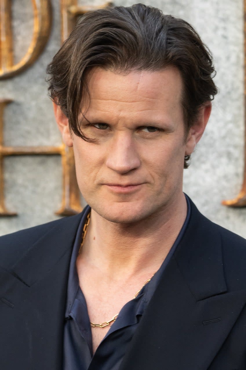Matt Smith in a black suit at the UK premiere of 