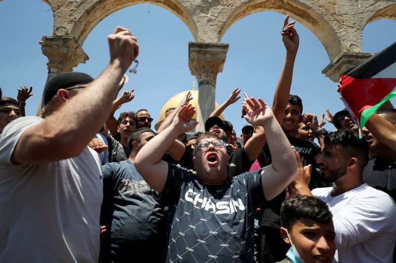 Protest over the death of Nizar Banat, in Jerusalem