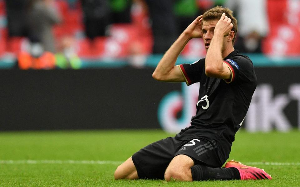 Thomas Muller inadvertently summing up the mood in Germany today - AFP