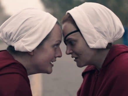 Elisabeth Moss and Madeline Brewer in ‘The Handmaid’s Tale’ (Hulu)