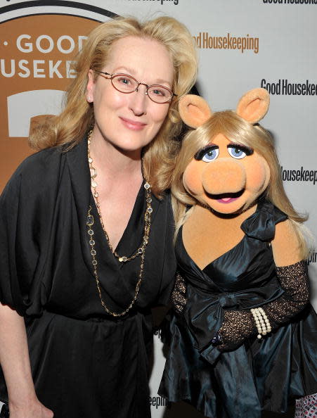 Meryl Streep and Miss Piggy at Good Housekeeping's 'Shine On' 125 years of Women Making Their Mark in 2010.