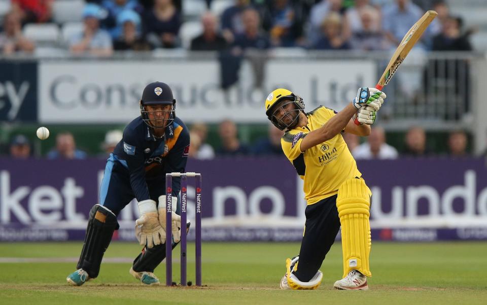 Afridi hit ten fours and seven sixes on his way to 101 - Getty Images Europe