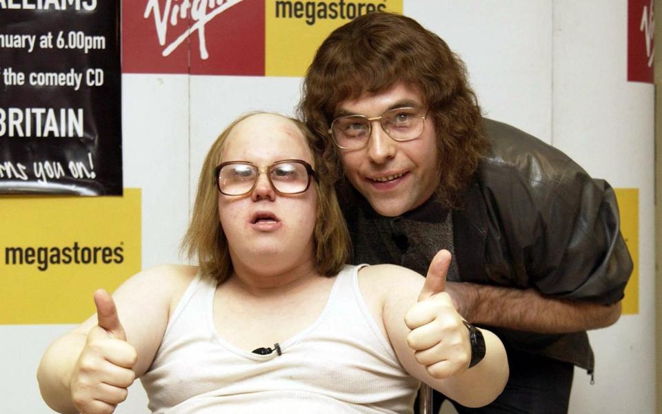 Matt Lucas as Andy (in wheelchair) and David Walliams as Lou - Yui Mok