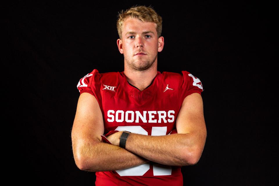 Senior tight end Austin Stogner has established himself as a leader on the OU football team this offseason.