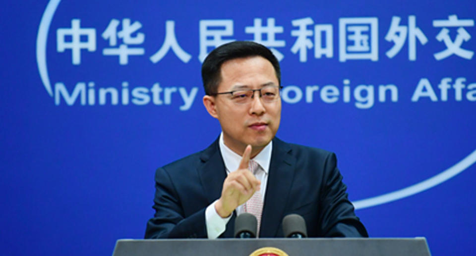 China's Foreign Ministry spokesperson Zhao Lijian. Source: FMPRC