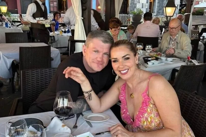 Ricky posted a picture of the pair having a romantic dinner -Credit:Ricky Hatton (Instagram)