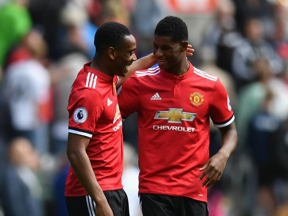 Martial and Rashford often take up the same position on the pitch: Getty