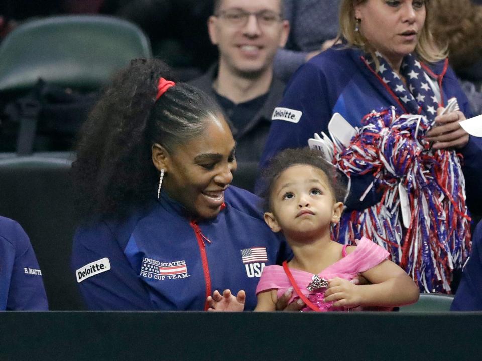 Serena Williams and her daughter, Olympia Ohanian.