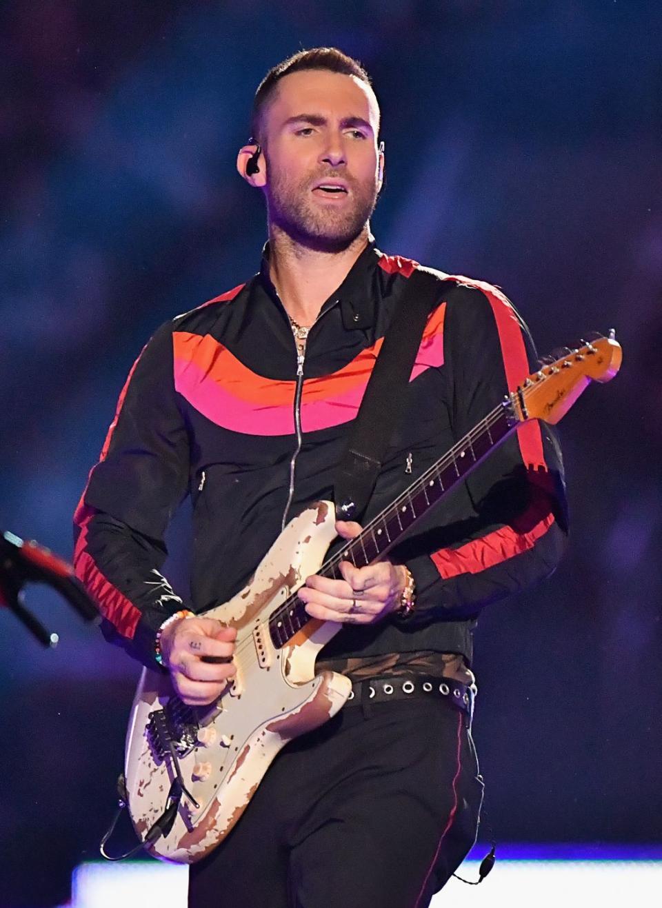 <p><strong>Hair</strong></p><p>From his sold-out concerts to sitting in the judges' chair on <em>The Voice</em>, Levine isn't afraid to experiment with fashion. </p>