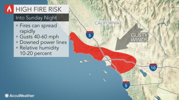 SoCal fire danger 12.17 AM