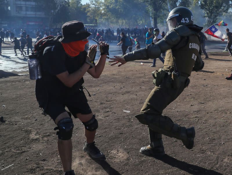 Protest against Chile's government in Santiago