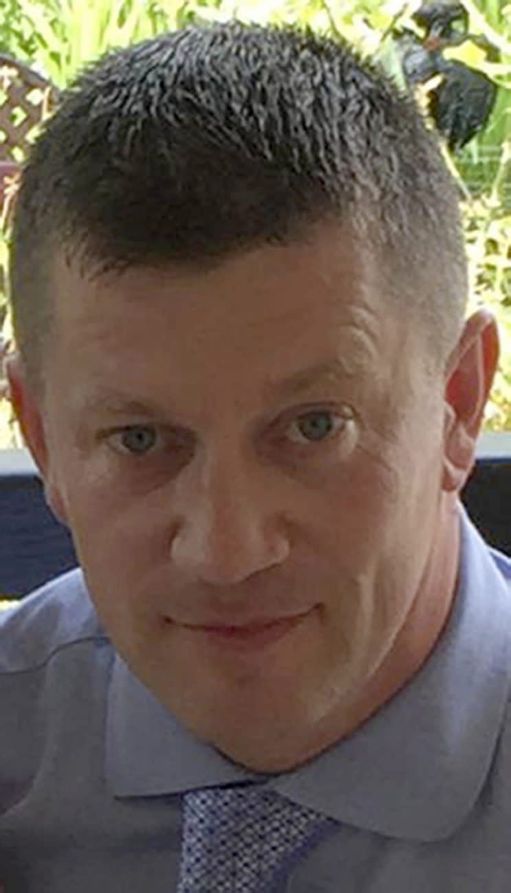 Police officer Keith Palmer was stabbed to death by Masood (AP)