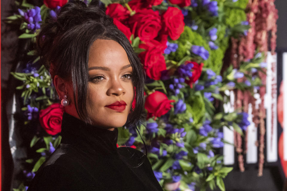 Rihanna attends the 5th annual Diamond Ball benefit gala at Cipriani Wall Street on Thursday, Sept. 12, 2019, in New York. (Photo by Charles Sykes/Invision/AP)