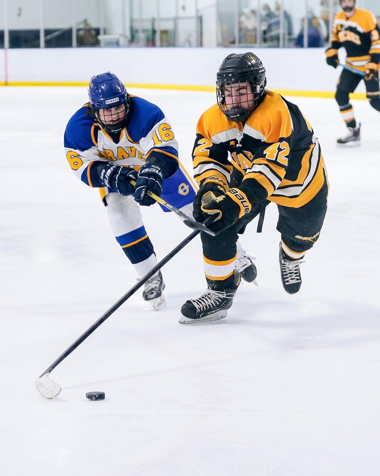 Sam Burns leads the Upper Arlington hockey team with 35 goals. UA is 18-6 overall and 6-3 in the CHC entering a Jan. 21 game against Dublin Coffman at OhioHealth Ice Haus.