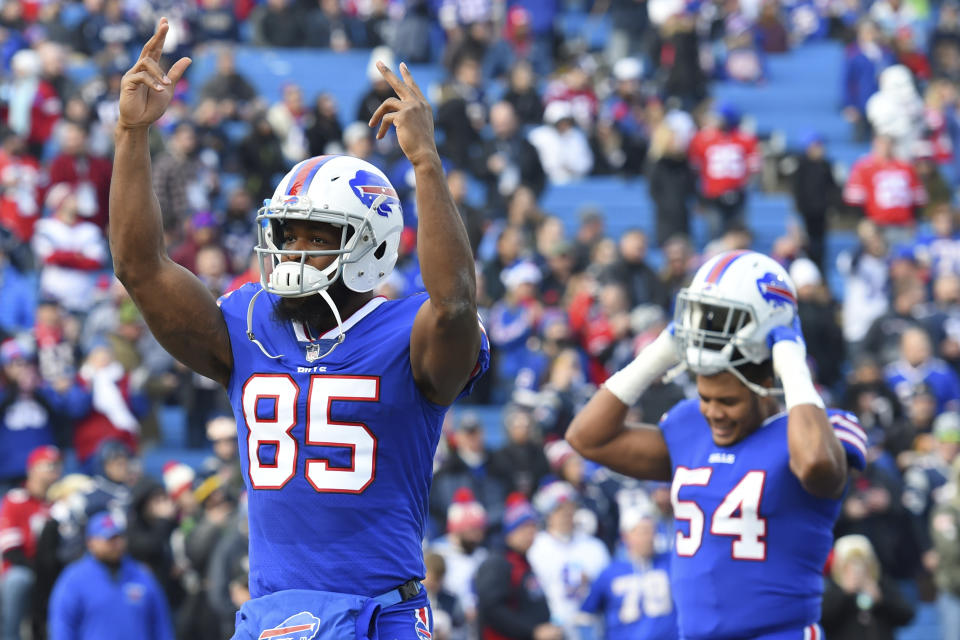 Charles Clay has been a target monster in the closing weeks. (AP Photo/Rich Barnes)